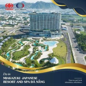 Công trình Mikazuki Japanese Resort & Spa, Đà Nẵng dùng gạch Taicera 600×600, 600×300