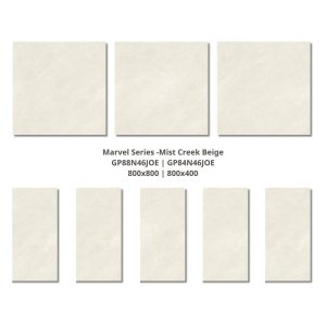 Mẫu gạch Taicera Marvel Mist Creek Beige GP88N46J0E 80×80 và GP84N46J0E 40×80